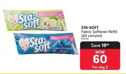 Makro STA-SOFT Fabric Softener Refill (All variants) offer