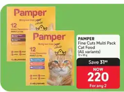 Makro PAMPER Fine Cuts Multi Pack Cat Food (All variants) offer