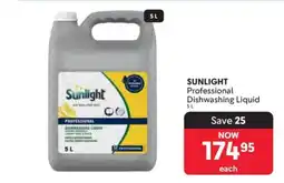 Makro SUNLIGHT Professional Dishwashing Liquid 5L offer