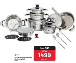 Makro 21-Piece Stainless Steel Cookware Set offer