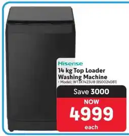 Makro Hisense 14 kg Top Loader Washing Machine offer