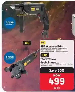 Makro 600 W Impact Drill or 750 W 115 mm Angle Grinder offer