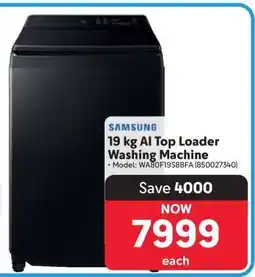 Makro Samsung 19 kg AI Top Loader Washing Machine offer