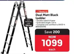 Makro Dual Matt Black Ladder offer