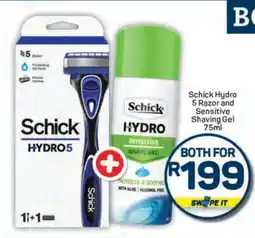 Pick n Pay Schick Hydro 5 Razor and Sensitive Shaving Gel 75ml offer
