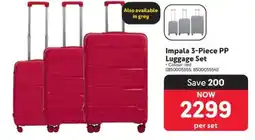 Makro Impala 3-Piece PP Luggage Set offer
