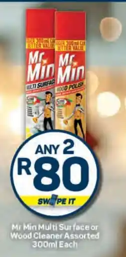 Pick n Pay Mr Min Multi Surface or Wood Cleaner Assorted 300ml Each offer