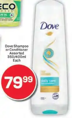 Pick n Pay Dove Shampoo or Conditioner Assorted 350/400ml Each offer