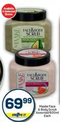 Pick n Pay Maake Face & Body Scrub Assorted 600ml Each offer