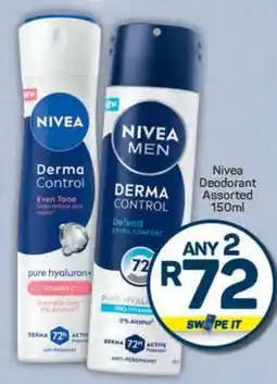 Pick n Pay Nivea Deodorant Assorted 150ml offer