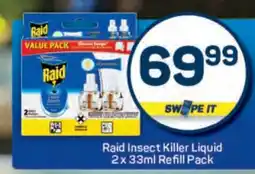 Pick n Pay Raid Insect Killer Liquid 2 x 33ml Refill Pack offer