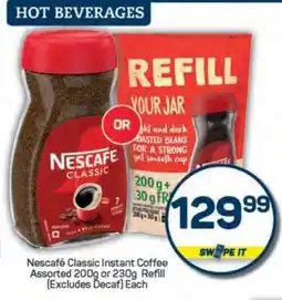 Pick n Pay Nescafe Classic Instant Coffee Assorted 200g or 230g Refill offer