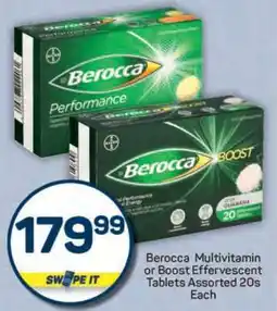 Pick n Pay Berocca Multivitamin or Boost Effervescent Tablets Assorted 20s Each offer