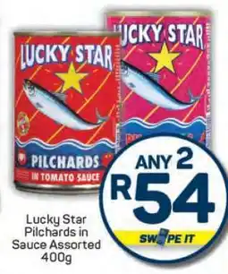 Pick n Pay Lucky Star Pilchards In Sauce Assorted 400g offer
