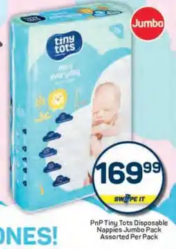 Pick n Pay PnP Tiny Tots Disposable Nappies Jumbo Pack offer