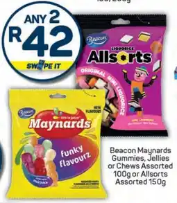 Pick n Pay Beacon Maynards Gummies, Jellies or Chews Assorted 100g or Allsorts Assorted 150g offer