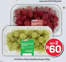 Pick n Pay PnP Red or White Seedless Grapes 500g offer
