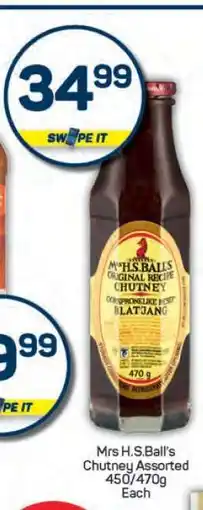 Pick n Pay Mrs H.S.Ball's Chutney Assorted 450/470g offer