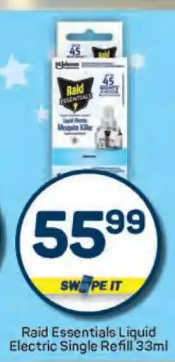 Pick n Pay Raid Essentials Liquid Electric Single Refill 33ml offer