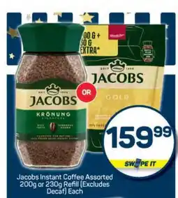Pick n Pay Jacobs Instant Coffee Assorted 200g or 230g Refill (Excludes Decaf) Each offer