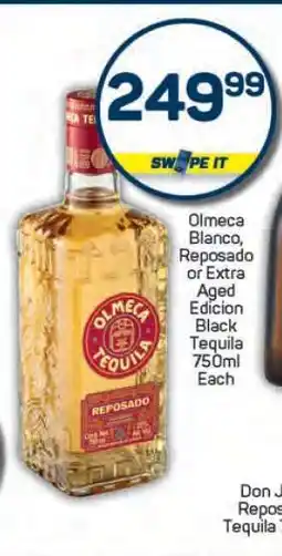 Pick n Pay Olmeca Blanco, Reposado or Extra Aged Edicion Black Tequila 750ml Each offer