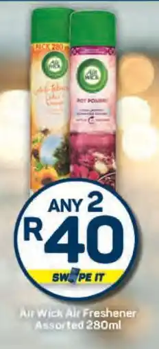 Pick n Pay Air Wick Air Freshener Assorted 280ml offer