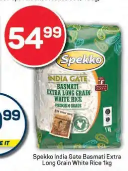 Pick n Pay Spekko India Gate Basmati Extra Long Grain White Rice 1kg offer