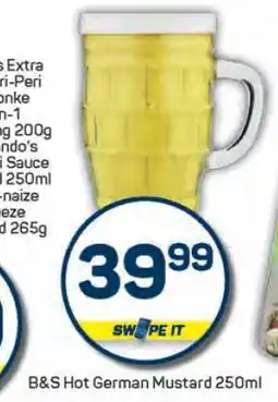 Pick n Pay B&S Hot German Mustard 250ml offer