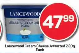 Pick n Pay Lancewood Cream Cheese Assorted 230g Each offer