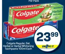 Pick n Pay Colgate Regular, Gel, Herbal or Herbal Whitening Toothpaste 100ml Each offer