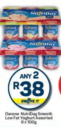 Pick n Pay Danone NutriDay Smooth Low Fat Yoghurt Assorted 6 x 100g offer