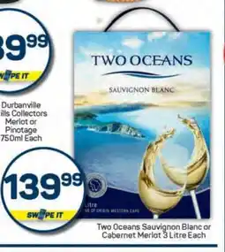 Pick n Pay Two Oceans Sauvignon Blanc or Cabernet Merlot 3 Litre offer