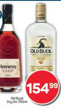 Pick n Pay Old Buck Dry Gin 750ml offer