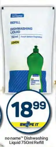 Pick n Pay no name Dishwashing Liquid 750ml Refill offer