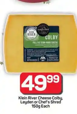 Pick n Pay Hypermarket Klein River Cheese Colby, Leyden or Chef’s Shred offer