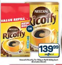Pick n Pay Hypermarket Nescafé Ricoffy Tin 750g or Refill 800g offer
