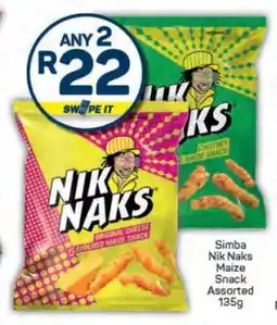 Pick n Pay Simba Nik Naks Maize Snack Assorted 135g offer