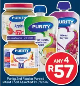 Pick n Pay Purity 2nd Food or Pureed Infant Food Assorted offer
