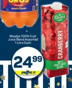 Pick n Pay Rhodes 100% Fruit Juice Blend Assorted 1 Litre Each offer