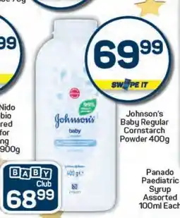 Pick n Pay Johnson's Baby Regular Cornstarch Powder 400g offer