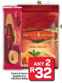 Pick n Pay Hypermarket Fatti's & Moni's Spaghetti or Macaroni 500g offer