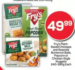 Pick n Pay Fry's Plant-Based Chickpea and Roasted Butternut Balls, Popcorn or Chicken-Style Nuggets offer