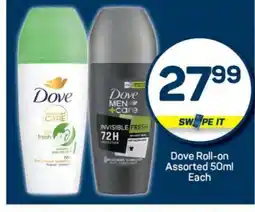 Pick n Pay Dove Roll-on Assorted 50ml Each offer