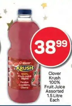 Pick n Pay Clover Krush 100% Fruit Juice Assorted offer