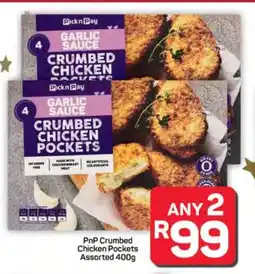 Pick n Pay Hypermarket PnP Crumbed Chicken Pockets Assorted 400g offer