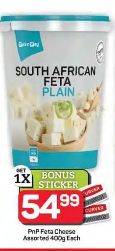 Pick n Pay Hypermarket PnP Feta Cheese Assorted 400g offer