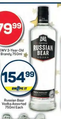 Pick n Pay Russian Bear Vodka Assorted 750ml offer