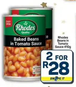 Pick n Pay Hypermarket Rhodes Baked Beans in Tomato Sauce 410g offer