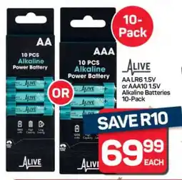 Pick n Pay Hypermarket ALIVE Alkaline Batteries 10-Pack offer