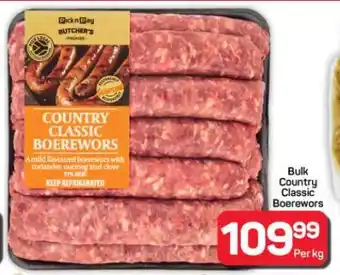 Pick n Pay Hypermarket Bulk Country Classic Boerewors offer